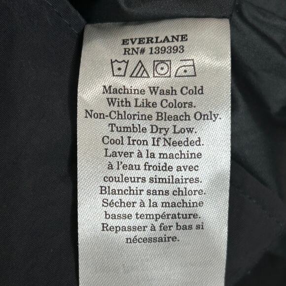 Everlane ReDown Puffer Full Zip Coat Mid Length Black Women Medium NWT - Picture 14 of 15